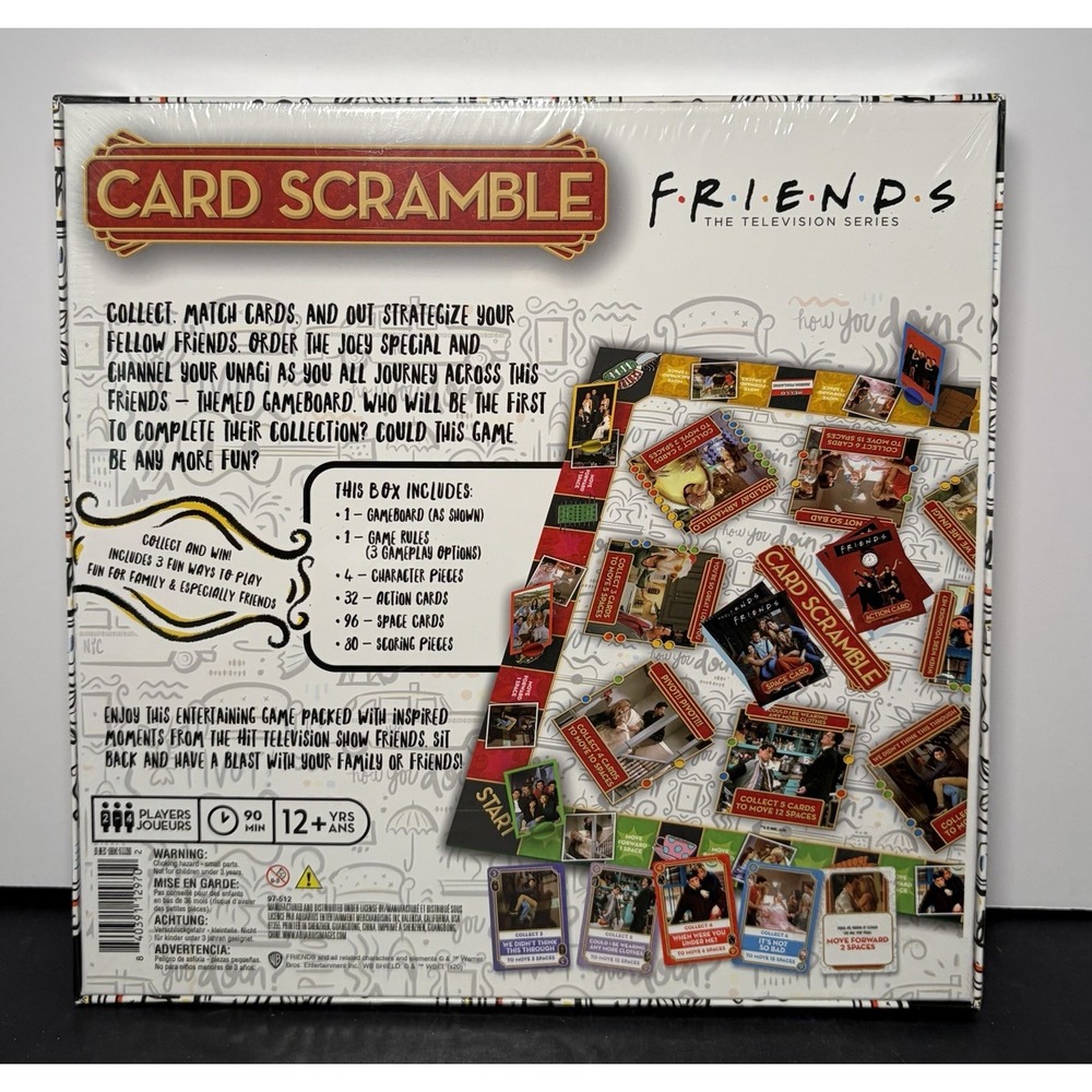 Friends Card Scramble Board Game New Factory SEALED TV Series Party Game - Picture 8 of 9